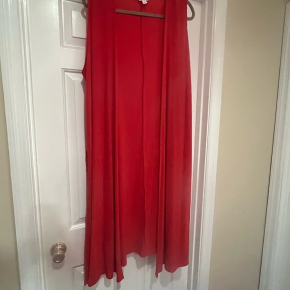 Lularoe Duster Cottony Red Vest XL - Picture 1 of 3